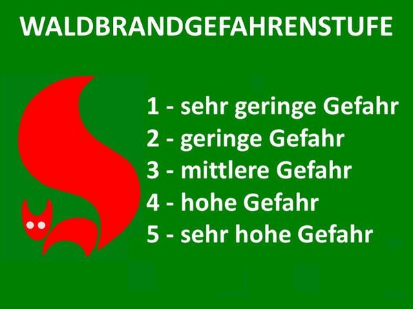 Bild vergr&ouml;&szlig;ern: Waldbrandgefahrenstufe