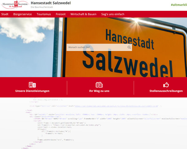 Bild vergr&ouml;&szlig;ern: Salzwedel.de: optisch und "unter der Haube" erneuert