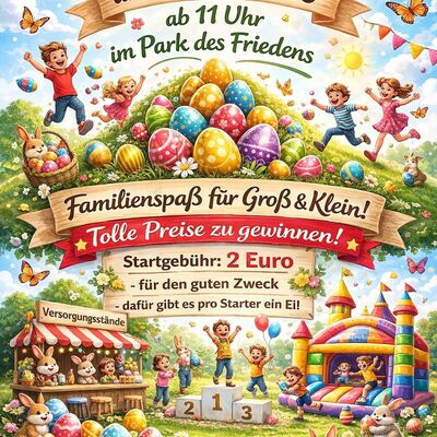 Bild vergr&ouml;&szlig;ern: Ostereiertrudeln im Park des Friedens