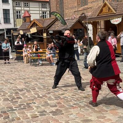 Bild vergr&ouml;&szlig;ern: Schwertkampf beim Hansefest