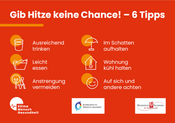 Bild vergr&ouml;&szlig;ern: Hitzeschutz - das Bundesinstitut f�r �ffentliche Gesundheit informiert