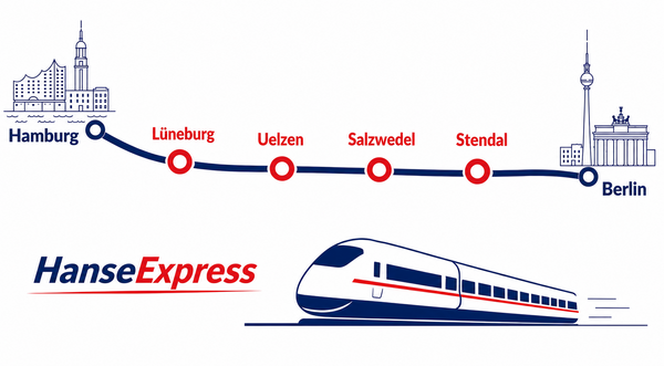 Bild vergr&ouml;&szlig;ern: Streckengrafik Hamburg Berlin