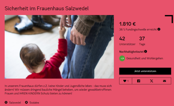 Bild vergr&ouml;&szlig;ern: Frauen- und Kinderhaus Salzwedel