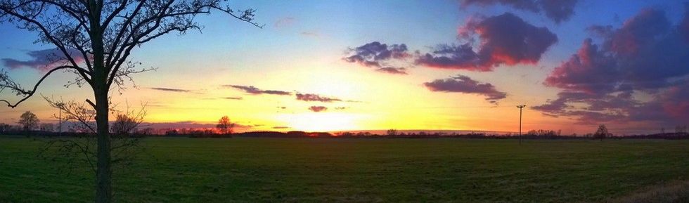 Einfach mal raus und den Sonnenuntergang vom "Altmarkrundkurs" aus erleben